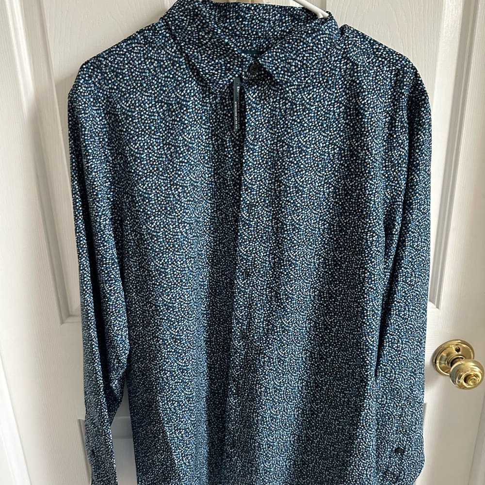 Perry Ellis Blue Casual Button Down Shirt